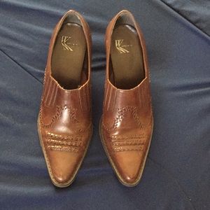 White Mt. booties boots brown western wear